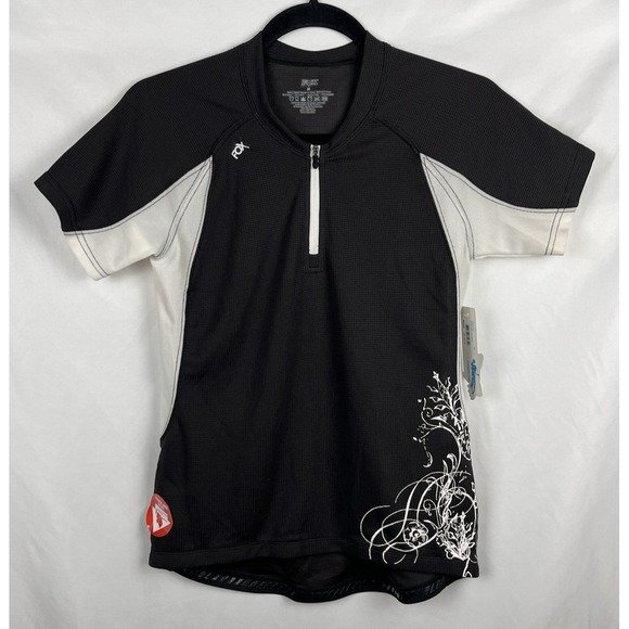 NWT FOX Racing Y2K Athletic Top Women's M Black White Motocross Edgy Rave Tee - Picture 1 of 14